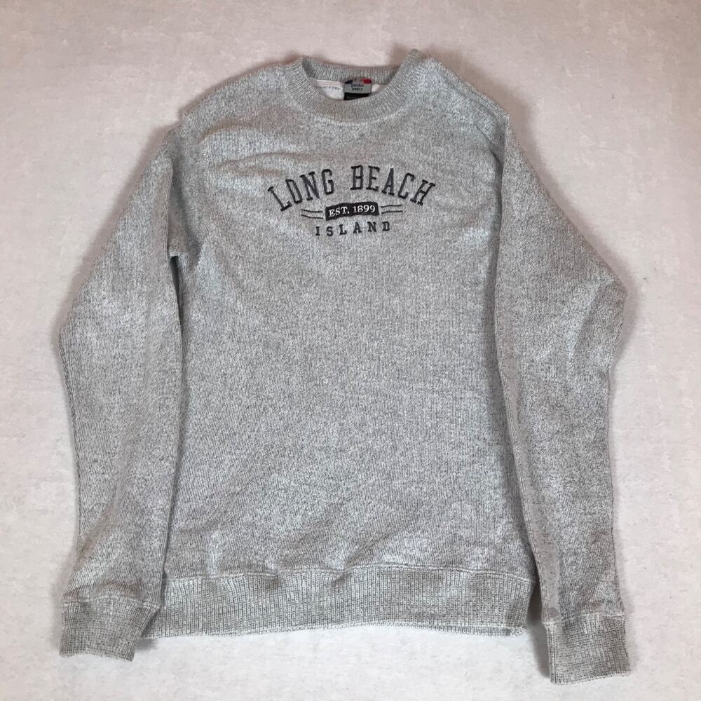 Vintage Long Beach Island Gray Pullover Sweater Medium